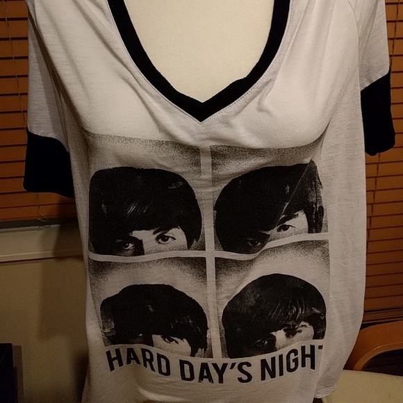 Tops - Beatles Hard Day's Night Graphic Top
